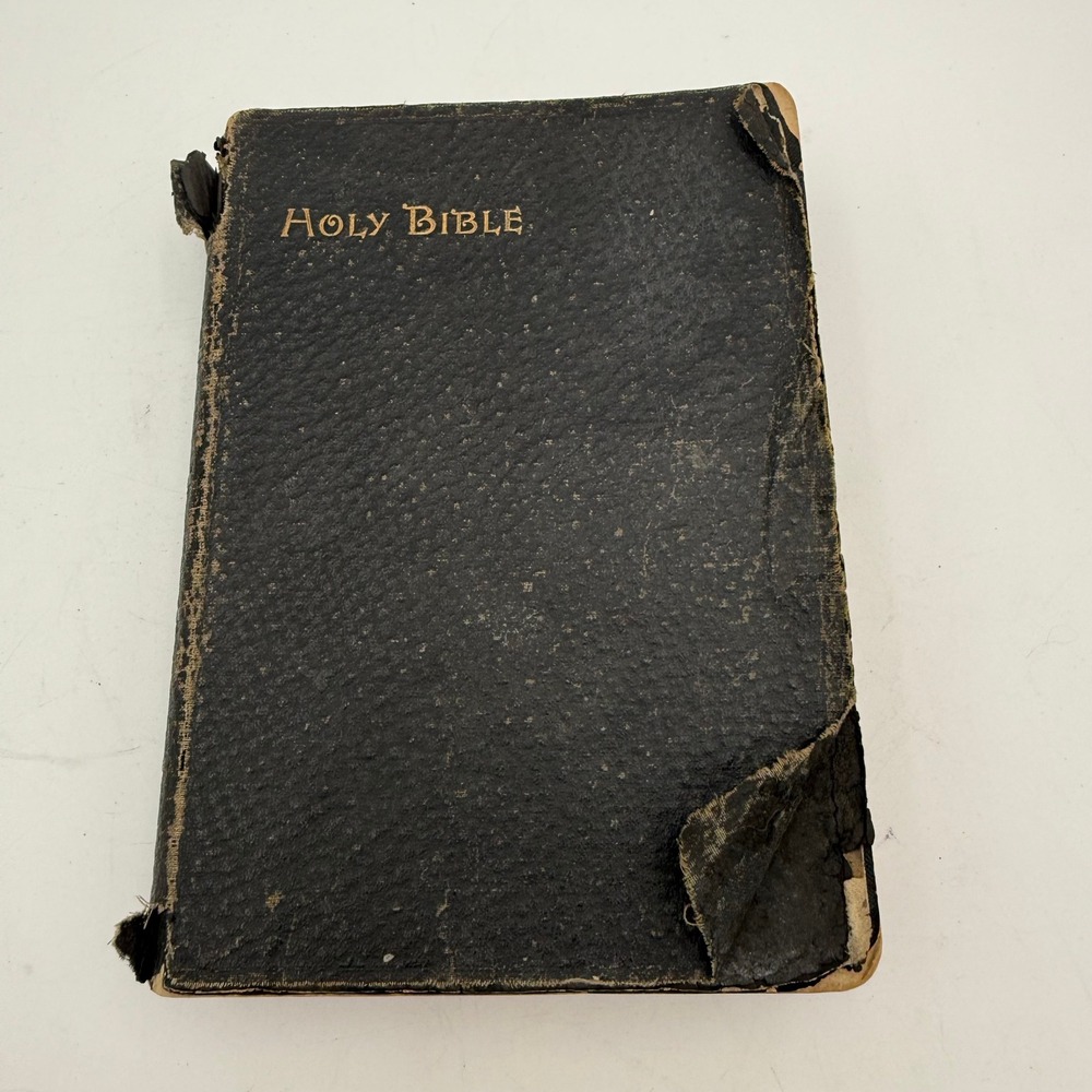 Antique 1898 Thomas Nelson & Sons Holy Bible Self-Pronouncing 1918 Inscription